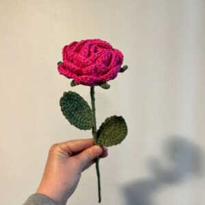 Knitting Handmade Rose