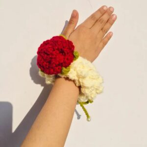 Knitting Handmade Rose Flower Gajra