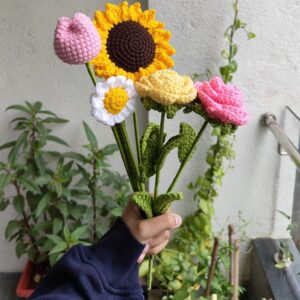 Knitting Handmade Sunflower