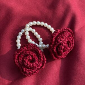 Knitting Handmade Rose Flower Gajra