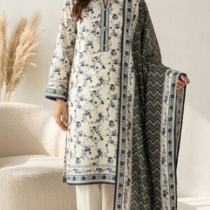 Unstitched-3pcs Digital Lawn Suit 008