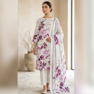 Unstitched-3pcs Digital Lawn Suit 013