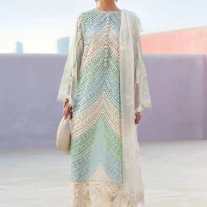 M.B Chicken Kari embroidered 3pcs suit- EC11A