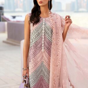 M.B Chicken Kari embroidered 3pcs suit- EC11B