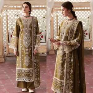 Classic embroidered Lawn 3pcs suit- EC19