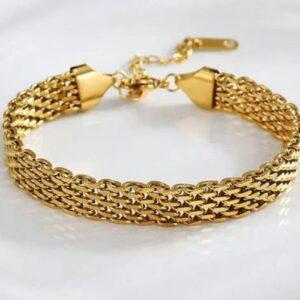 Gold chain lock Bracelet