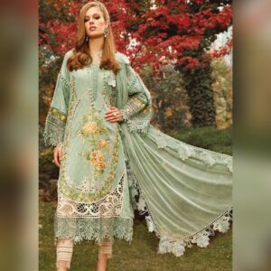 Full embroidered Lawn 3pcs suit- EC10