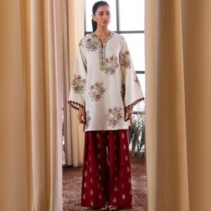 Full embroidered Lawn 2pcs suit- EC06